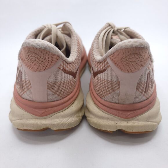 Hoka One One Clifton 9 Women's Size 6b Running Shoes Sandstone Cream - Picture 4 of 7